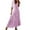 Hot Pink, variant on VEKDONE Women 3/4 Sleeve Maxi Dress Trendy Print V-Neck Loose Dresses 2025 Summer Flowy Ruffle Long Skirt Casual Soft Comfy Tunics House Dress Green L