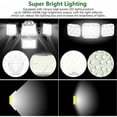thumbnail image 5 of Luces solares con sensor de movimiento para interiores y exteriores, luces solares LED impermeables para exteriores, focos solares de 4 cabezales para patio trasero al aire libre para el hogar - Lo, 5 of 5