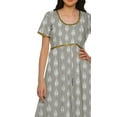 thumbnail image 5 of Moomaya Short Sleeve Kurta Printed Women Front Slit Kurti Summer Clothing, 5 of 6