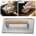 thumbnail image 4 of sunsanly Burger Press Meat Smasher Heavy-Duty Aluminum Alloy with Wood Handle for Griddle Sandwich Nonstick Pan Healthy Cooking Tool for Bacon Steak Chicken Professional Grill Press, 4 of 7
