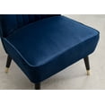 thumbnail image 5 of Elon Contemporary Velvet Upholstered Accent Chair, Blue, 5 of 13