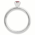 thumbnail image 2 of Bague Ronde en Argent Sterling Stackable Expressions Haute 4mm Rubis Taille 7, 2 of 3