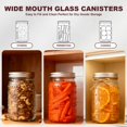 thumbnail image 2 of FULGNU Wide Mouth Mason Jars 32oz, 4 Pack Quart M, 2 of 7