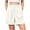 #1White, variant on MYAOYI Womens High Waist Pleated Shorts Cuffed Hem Button Closure Casual Dressy Shorts