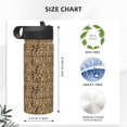 thumbnail image 4 of Easygdp Leopard Print Brown 18oz Sports Insulated Kettle With Straw Insulated Water Bottle For Running Hiking Cycling Climbing Man'S Womens Sports Water Bottle, 4 of 8