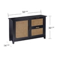 thumbnail image 2 of 50.25" Brown and Black Contemporary Rectangular Storage Cabinet, 2 of 6