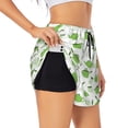 thumbnail image 2 of Bixox Women's Kitchen Utensiles Cooking Pots pattern 2 in 1 Running Shorts - Lightweight Athletic Workout Gym Yoga Shorts Liner with Pockets - XX-Large, 2 of 7