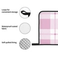 thumbnail image 6 of ZNDUO Oven Mitts and Pot Holders Sets, Pink Plaid Texture Art Pattern Non-Slip Cooking Oven Mitt, 6 of 8