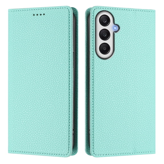 Magnetic Flip Wallet Case for Samsung Galaxy A25 5G,Compatible Card Holder with RFID Protection Built-in Stand TPU   PU Leather Phone Cover, Mint green