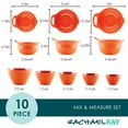 thumbnail image 2 of Rachael Ray Mix and Measure Mixing Bowl Measuring Cup and Utensil Set, 10-Piece, Orange, 2 of 8