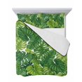 thumbnail image 7 of Quilts Queen Size Bedding Set, Summer Palm Leaves Lightweight Quilted Comforter, Tropical Green Botanical Soft Reversible Bedspread Coverlet with Pillow Covers for All Season, 90" x 96", 7 of 7