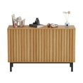 thumbnail image 1 of BeesClover Sideboard Buffet Cabinet with Storage, Wooden Storage Cabinet with Fluted Doors and Adjustable Shelf, Freestanding Coffee Bar for Kitchen, Dining Room, 1 of 7