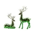 thumbnail image 2 of Colorful Couple Deer Figurines, A Pair of Romantic Love Deer Statues for Home Decor, Valentine‘s Day Gift for Her/Him, Living Room TV Cabinet Shelf Decorations, Plastic Animal Ornaments, 2 of 9