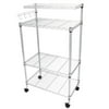 New 4 Layer Wire Metal Unit Commercial Heavy Duty Storage Shelf Shelving Rack Silver