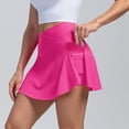 thumbnail image 6 of Ahdbta Tennis Skirt for Women with Pockets Shorts Crossover High Waisted Athletic Golf Skorts Running Workout Skirts 2 in 1, 6 of 9
