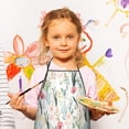 thumbnail image 3 of Pioneer Flower Floral Print Pattern Kids Aprons for Girls and Boys,Adjustable Neck Strap Toddler Aprons for Kids Cooking Baking, 3 of 7