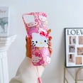 thumbnail image 3 of For iPhone 6 S 7 8 X Xs Max XR 11 12Mini 13 14 Pro SE Max Case Sanrio Hello Kitty Cat TPU Soft Phone Case With Holder Strap Rope wy LXY, 3 of 7