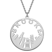 Personalized Cityscape Name Necklace Los Angeles Skyline