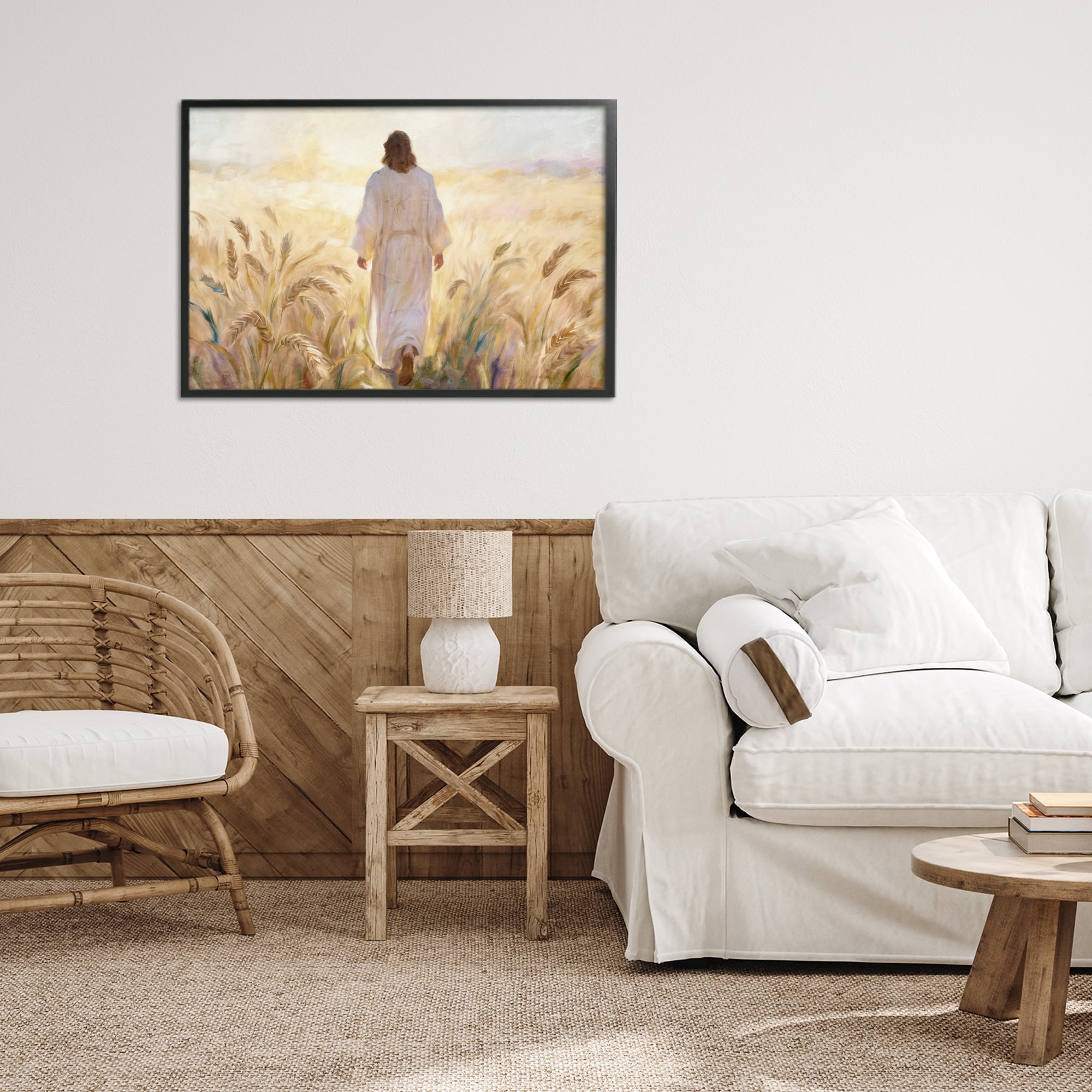 Stupell Industries In His Steps Walking Faithfully Black Framed Giclee Art, design by Kim Allen