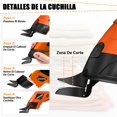 thumbnail image 4 of Tijeras Inal&aacute;mbricas Con 4 Cuchillas Herramienta De Corte Tijeras Para Tela El&eacute;ctricas Autom&aacute;tico Resistente, Cortadora Port&aacute;til Para Cortar Tela, Cuero, Al, 4 of 7