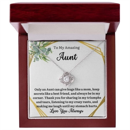 To My Amazing Aunt | Love knot Necklace Luxury Box