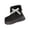 Black, variant on Womens Winter Snow Boots Platform Fur Lined Warm Non Slip Faux Suede Pearl Bow Casual Boots Brown Size 5