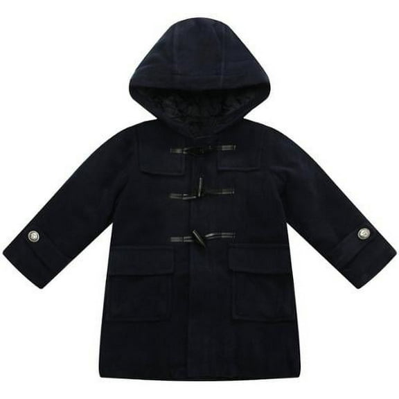 Richie House Little Girls Black Interior Fleece Hooded Padding Jacket 3/4