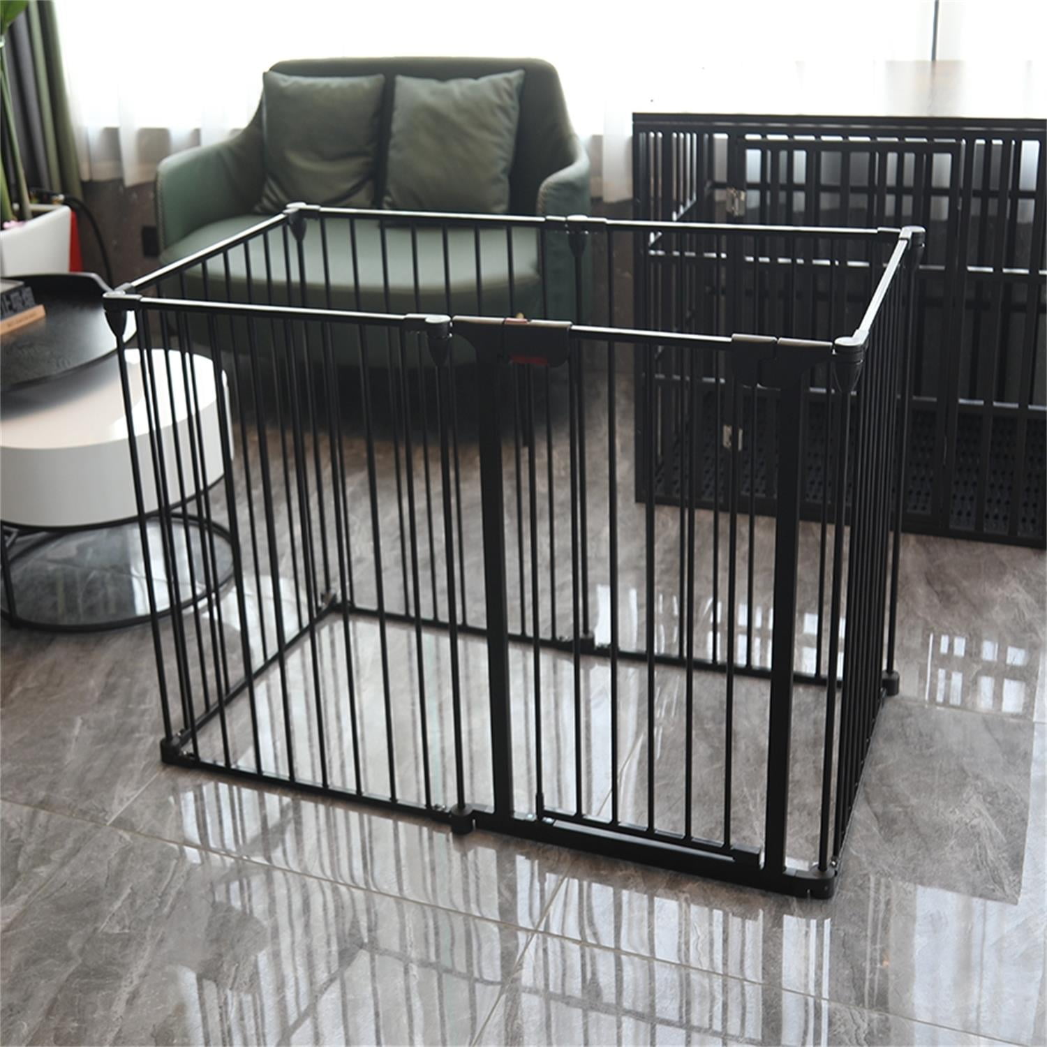 Pefilos 6 Panel Play Yard Dog Playpen for Multiple Sizes of Dog, Designed for Camping, Dog Fences Indoor, Black Pefilos 6 Panel Play Yard Dog Playpen for Multiple Sizes of Dog, Designed for Camping, Dog Fences Indoor, Black
