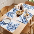 thumbnail image 5 of Elegant Leaves Placemats Set of 8 Spring Botanical Garden Leaf Retro Place Mats Indoor Wipeable Table Mats Washable Cloth Dining Table Placemats for Kitchen Holiday Party Home Decor 13x19 Inch, 5 of 9