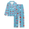 thumbnail image 3 of Kiijoy Girls Outfits Hearts Print Long Sleeve Shirt Pants Sleepwear, Sizes 10-11, 3 of 3