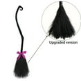 thumbnail image 4 of Halloween Witch Broomstick Prop with Colorful Ribbons, 50.39-Inch Length, Wizard Witch Accessories Witch Decor Witch Broomstick for Party Decoration Cosplay, Halloween Decoration, 4 of 8