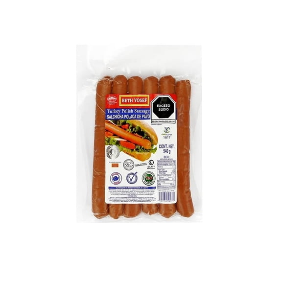 Salchicha de pavo Kurson Kosher polaca 540 g