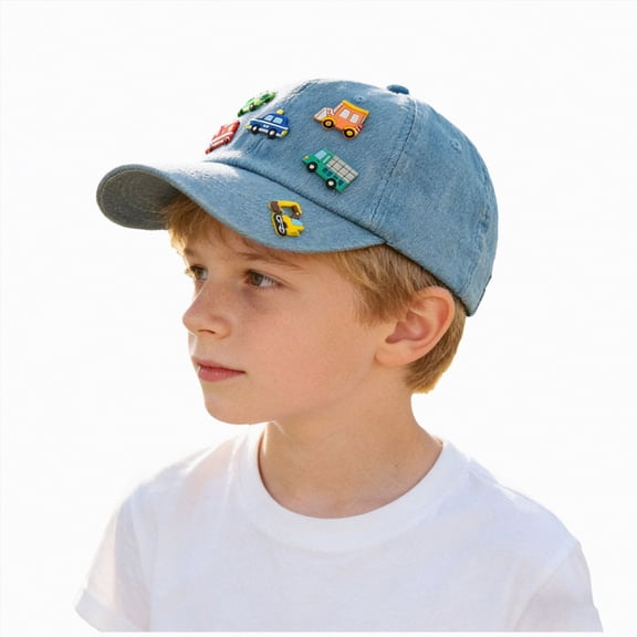 CAUYDY Baby Baseball Cap Toddler Baseball Hat Infant Ball Cap Newborn Hats Boys Girls Toddler Snapback Hat 4T 5T 6T 7T Kids Trucker Hats (Sizes One Size,B1-Light Blue)