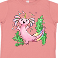 thumbnail image 4 of Inktastic Axolotl Unicorn with Rainbow Tail, Bubbles and Seaweed. Boys or Girls Toddler T-Shirt, 4 of 5