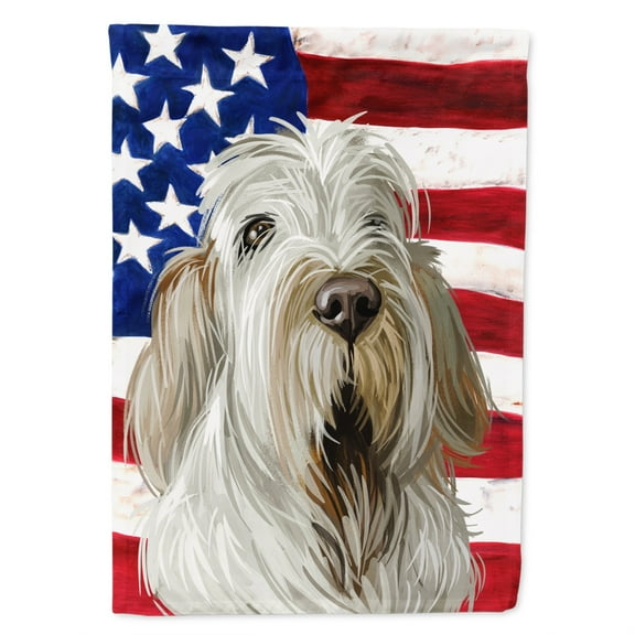 Spinone Italiano Dog American Flag Flag Canvas House Size
