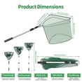 thumbnail image 2 of 57.48" Fishing Net with Long Robust Telescopic Aluminum Alloy Handle for Freshwater and Saltwater Foldable Landing Net with Fine Nylon Mesh, 2 of 13