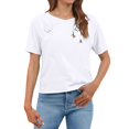 thumbnail image 2 of Young Womens Clothes Kelon Womens Tops Short Sleeve Shirts Cowl Neck Boho Tops Summer Tops Business Casual Outfits Dressy Blouses Shirts, 3XL, 2 of 9
