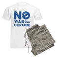 thumbnail image 6 of CafePress - No War In Ukraine Men's Light Pajamas - Men's Light Loose Fit Cotton Pajama Set, 6 of 7