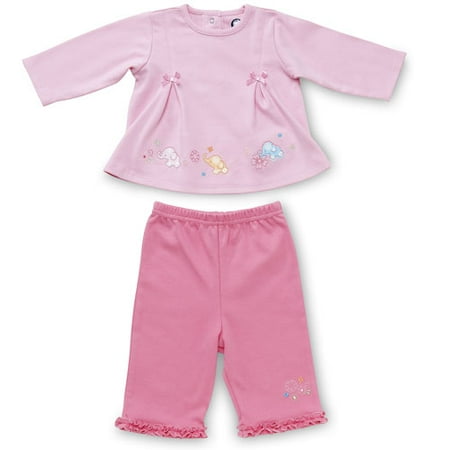 Gerber - 2-Piece Elephants Pants Set - Newborn Girl