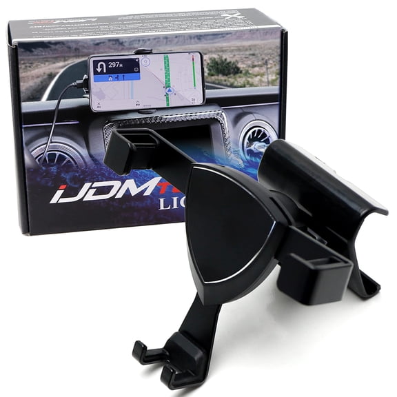 Dashboard Direct Clip-On Mount Phone Gravity Holder For Jeep 2018-up Wrangler JL, 2020-up Gladiator JT (Won't Occupy Air Vent Opening)