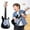 Black, variant on Solid Body Electric Guitar with Maple Neck & Rosewood Fingerboard, Full Size 16" Strat Style for Beginners, Rich Tone & Easy Play, Striking Red