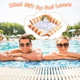 thumbnail image 6 of 3 Pack Inflatable Pool Floats for Adults – 1 Drink & Snack Float, 2 Water Hammocks with High Buoyancy Pillows and Cooling Mesh, 6 of 6