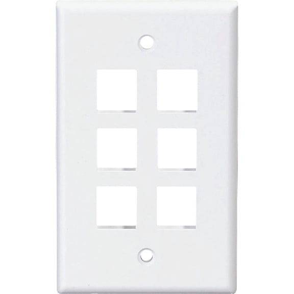 Leviton 41080-3WP 3-Port QuickPort Wall Plate, White