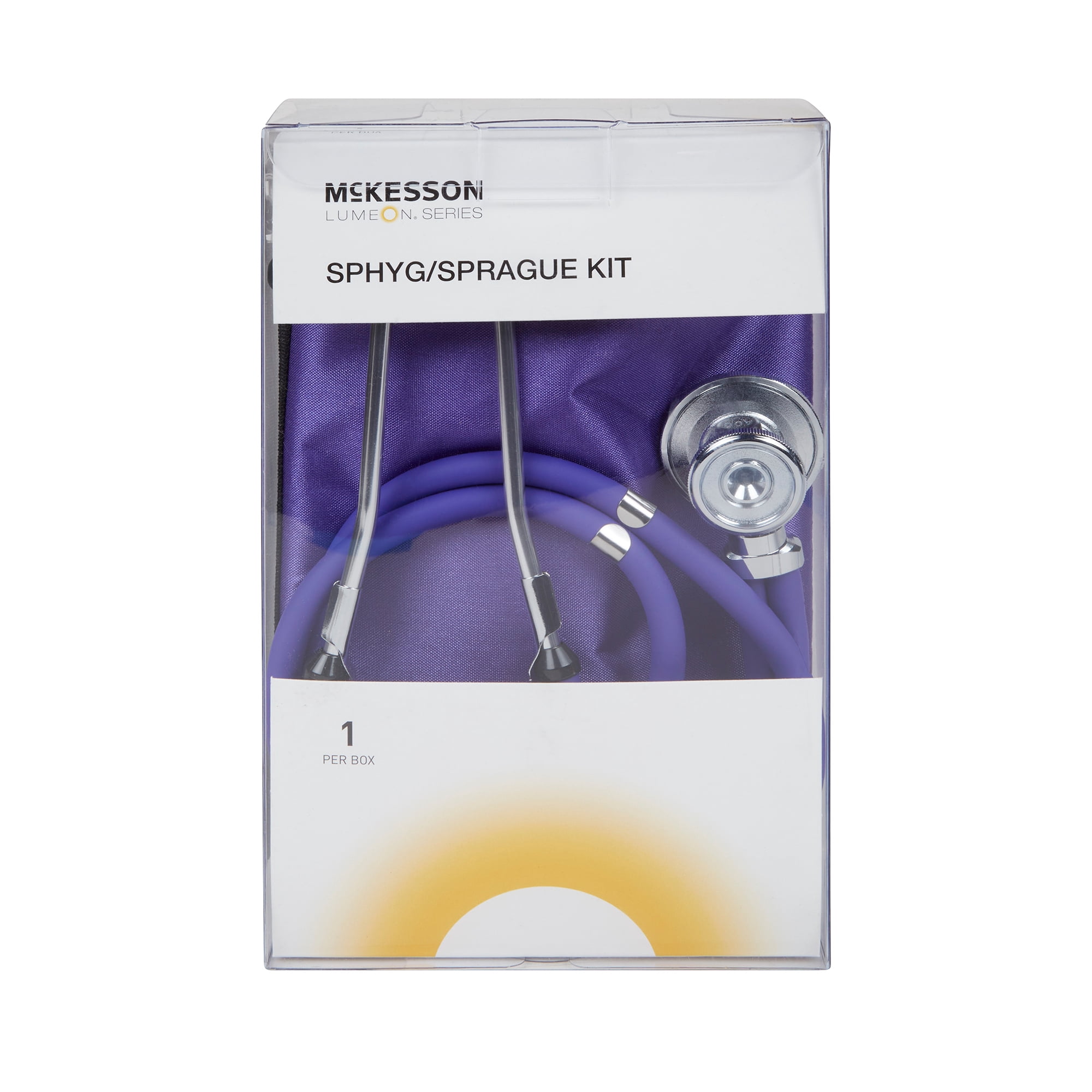 McKesson Aneroid Sphygmomanometer Kit, Blood Pressure Unit and Stethoscope, Purple - Size 11, 1 Ct