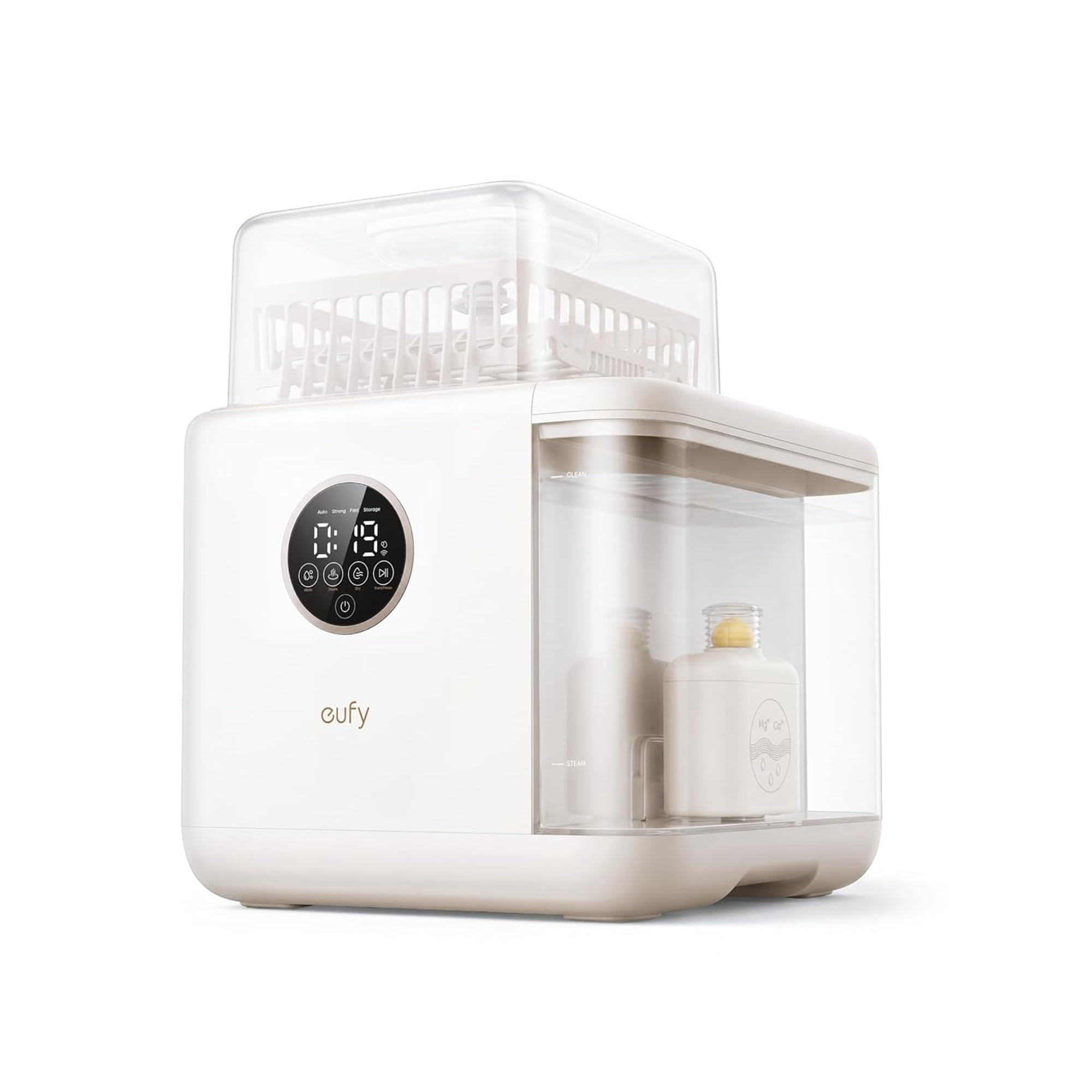 eufy S1 Pro Baby Bottle Washer, Sterilizer and Dryer, Built-in Water Softener, Largest 10-Bottle Capacity, 3D HydroBlast Cleaning, 212°F Steam Sterilizer, Fast Drying, Smart App Control, Hands-Free