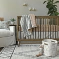 thumbnail image 2 of Crane Baby Fabric Round Nursery Storage Basket, Toy Storage, Woodland Nursery Decor, 13"x12", Toy Basket, Baby Storage Organizer, Toy Organizers and Storage Bins, Baby Organizers, Toy Bins, 2 of 5