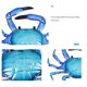 thumbnail image 5 of Artesanías de cristal del hierro del colgante de pared del cangrejo de la natación del océano de 14 pulgadas, 5 of 5
