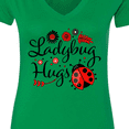 thumbnail image 4 of Inktastic Ladybug Hugs with Cute Ladybug and Flowers Women's V-Neck T-Shirt, 4 of 5