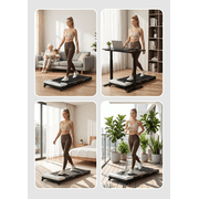 TKW Under Desk Walking Pad Treadmill, Portable Compact walk pad for Apartment, Office & Small Space Fitness, 200 lbs Capacity walkingpad treadmill, Walking Pad, Black