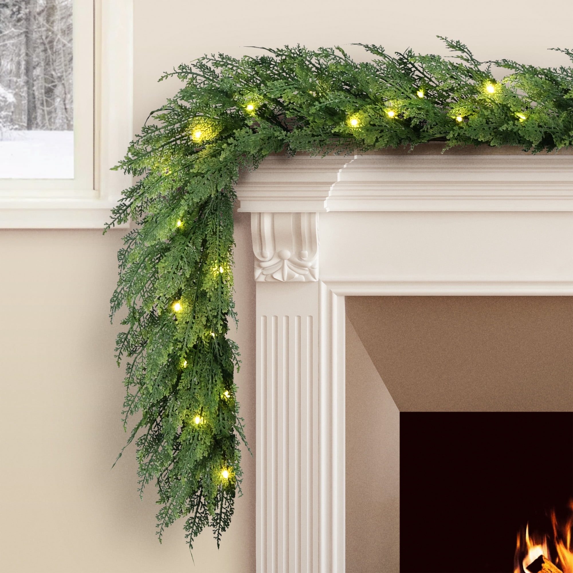 My Texas House Cypress Pre-Lit Christmas Garland photo 3